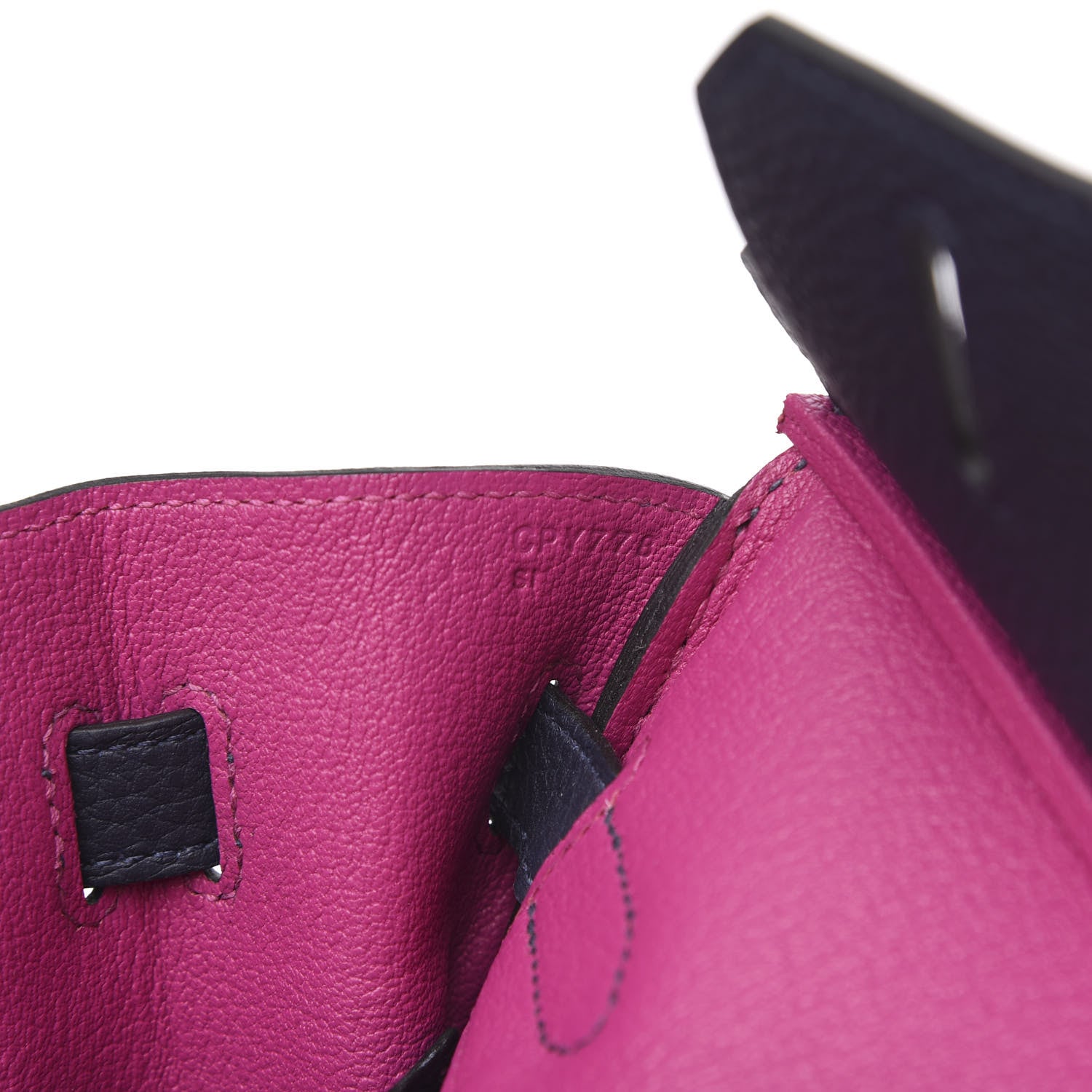 Hermes Togo Birkin Verso 30 Bleu Nuit Rose Pourpre 6 of 10