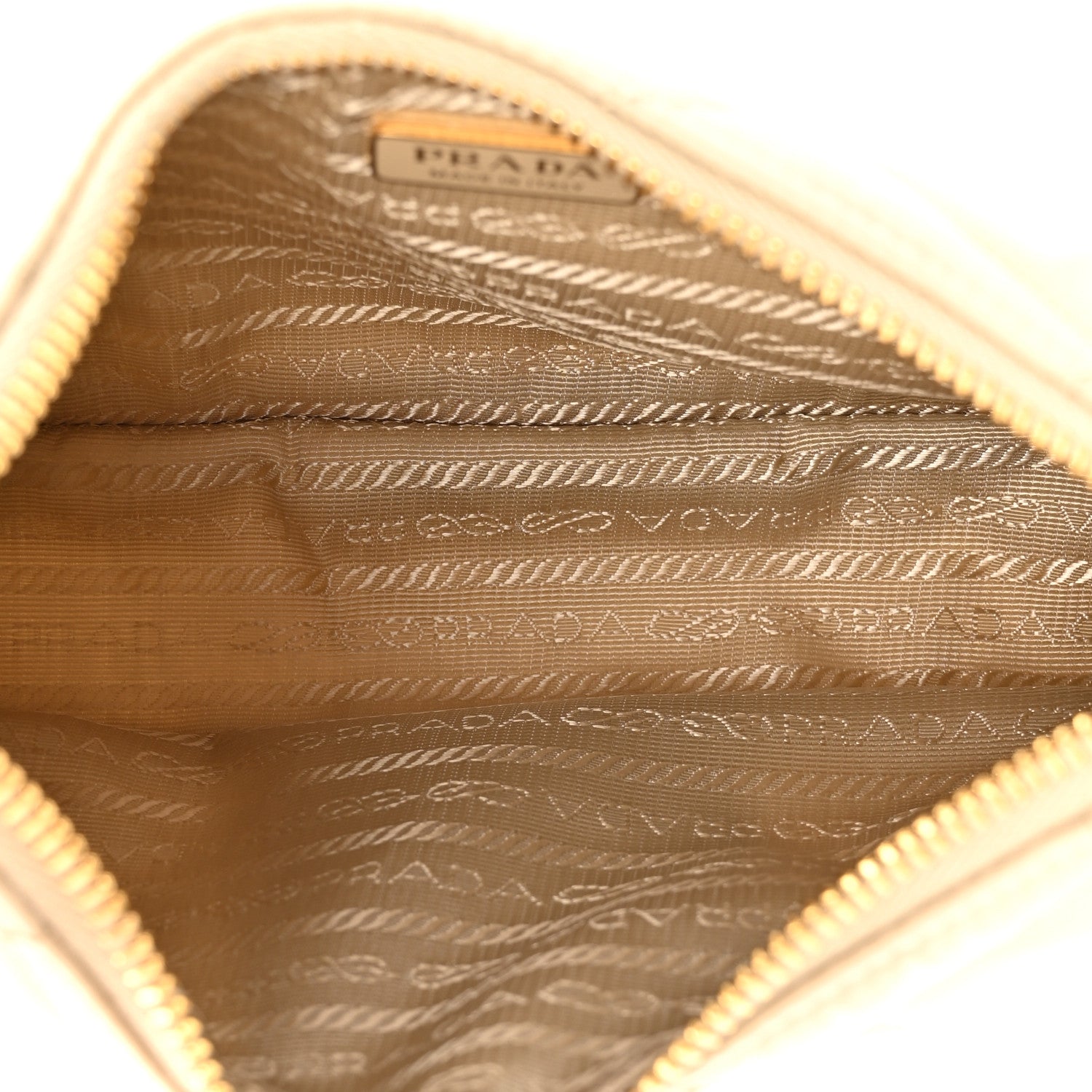 Prada Re-Nylon Saffiano Stitched Mini Re-Edition 1995 Chaine Shoulder Bag Desert Beige 5 of 10