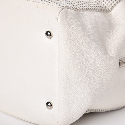 Chanel Caviar Perforated Bowler White 1 of 15