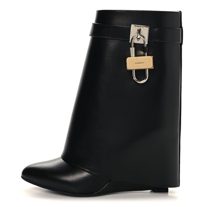 Givenchy Calfskin Shark Lock Ankle Boots 38 Black 1 of 8