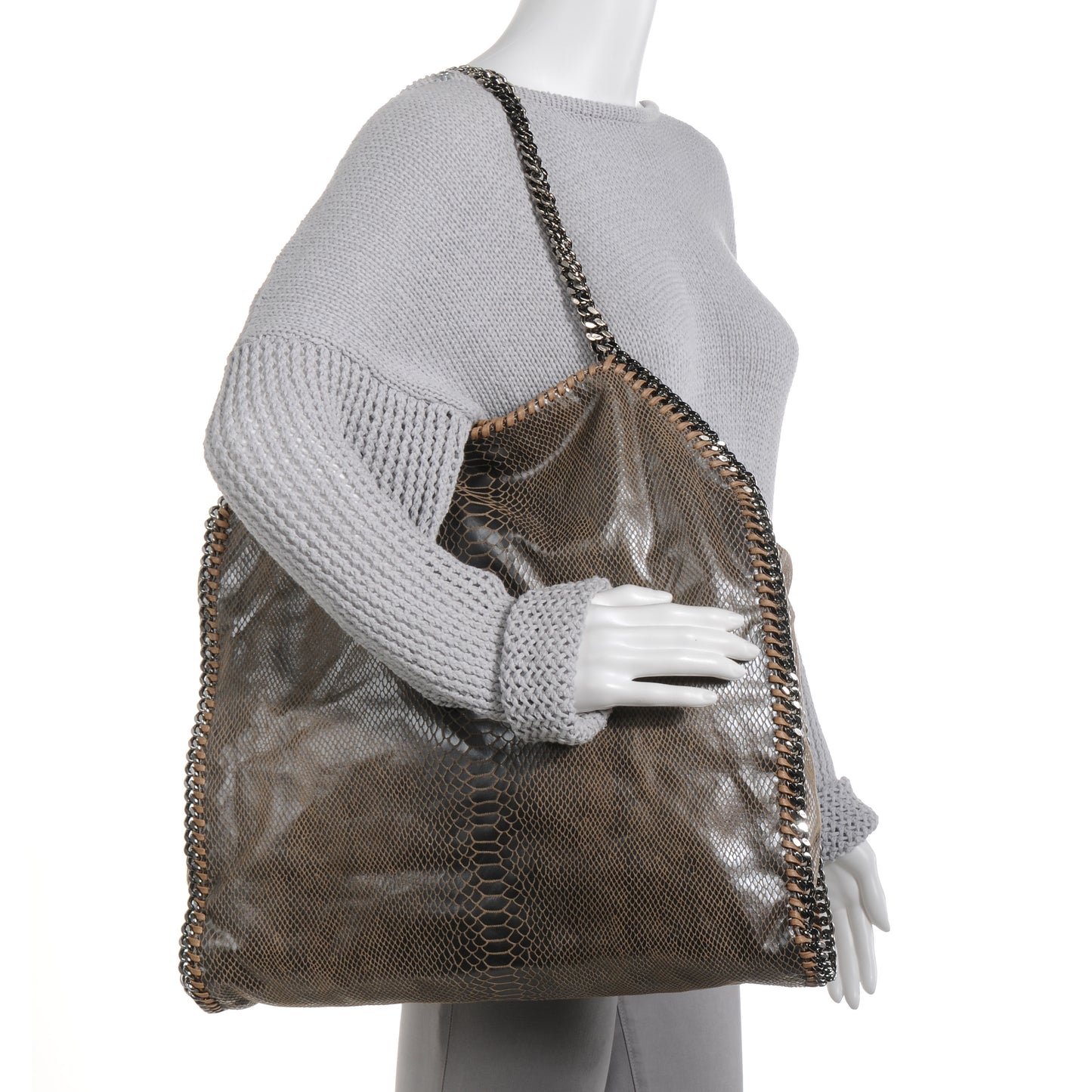 Faux Python Large Falabella Tote