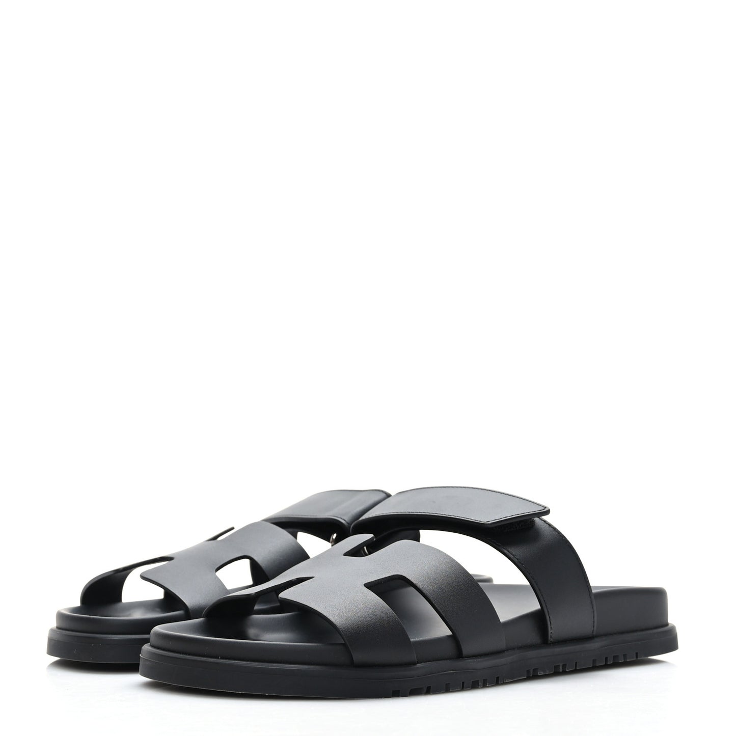 Calfskin Womens Chypre Sandals 38.5 Black
