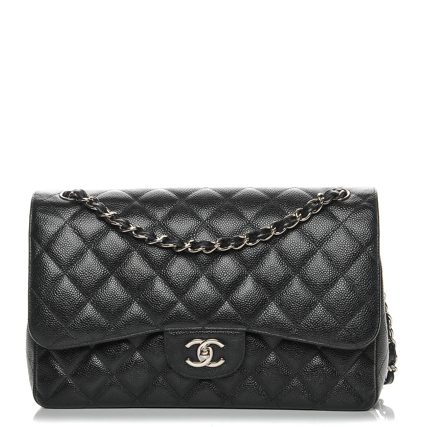 Chanel Caviar Quilted Jumbo Double Flap Black 1 of 7