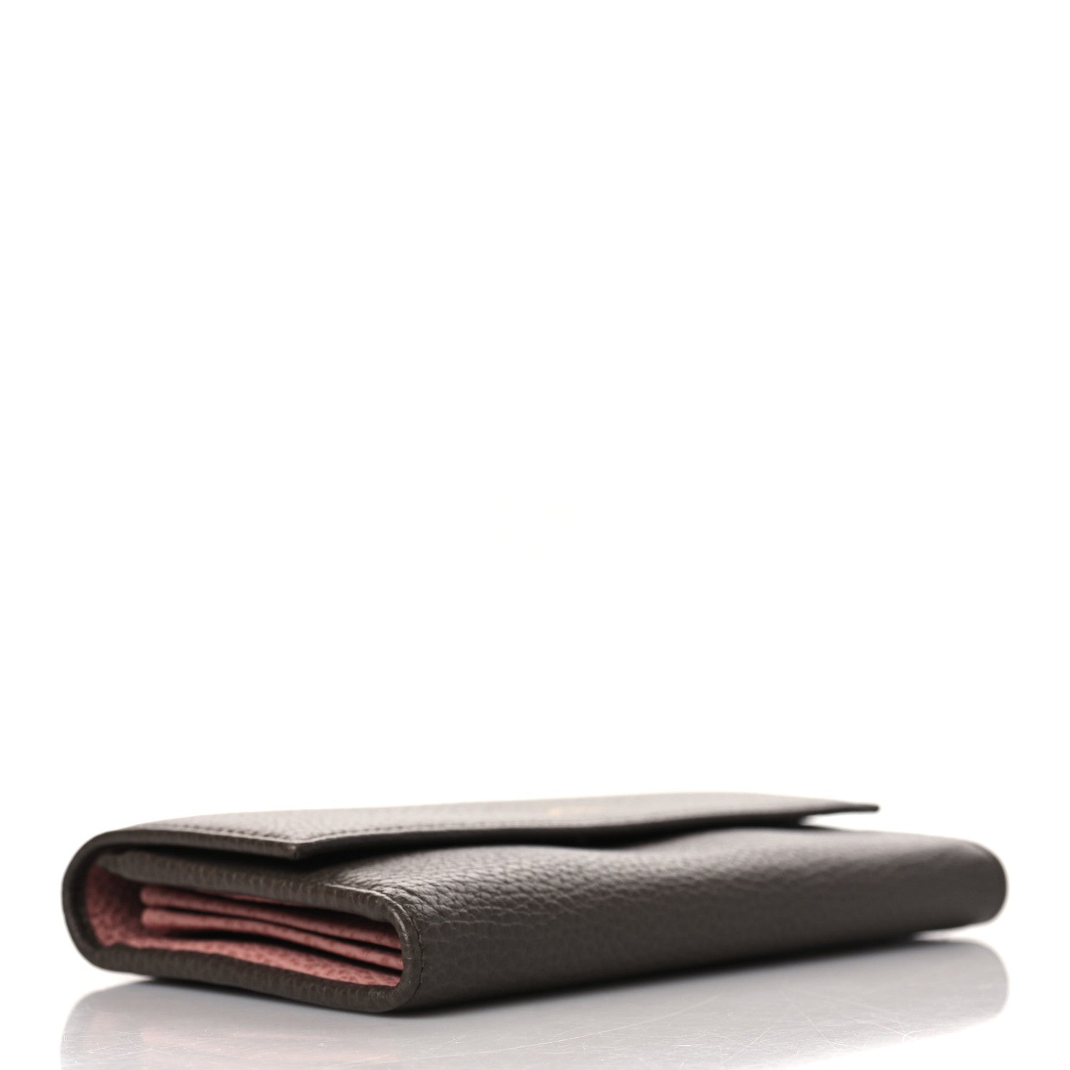 Gucci Dollar Calfskin Bi-Color Swing Continental Wallet Grey Field Soft Pink 5 of 8