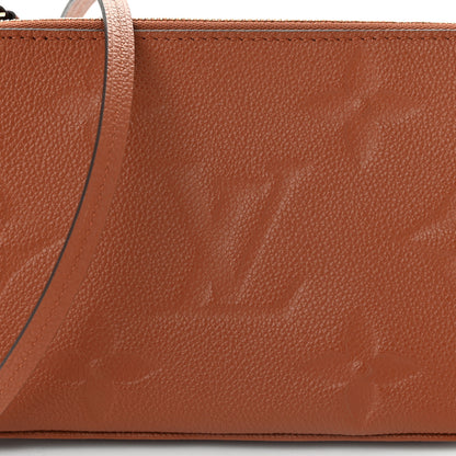 Louis Vuitton Empreinte Monogram Giant Double Zip Pochette Caramel 8 of 11