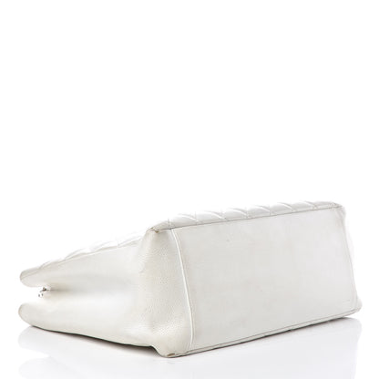Chanel Caviar Quilted Grand Shopping Tote GST White 4 of 27