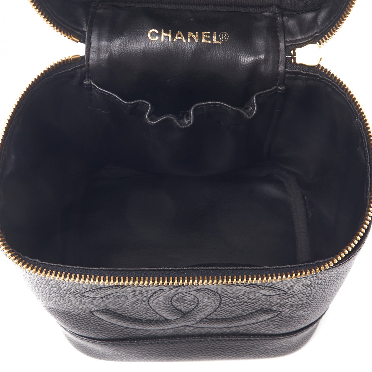 Chanel Caviar Vanity Cosmetic Case Black 6 of 8