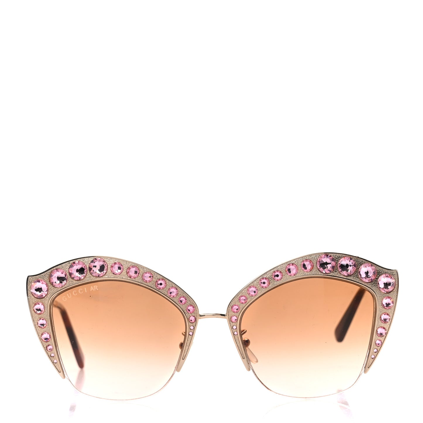 Metal Crystal Cat Eye Sunglasses GG00114S Pink