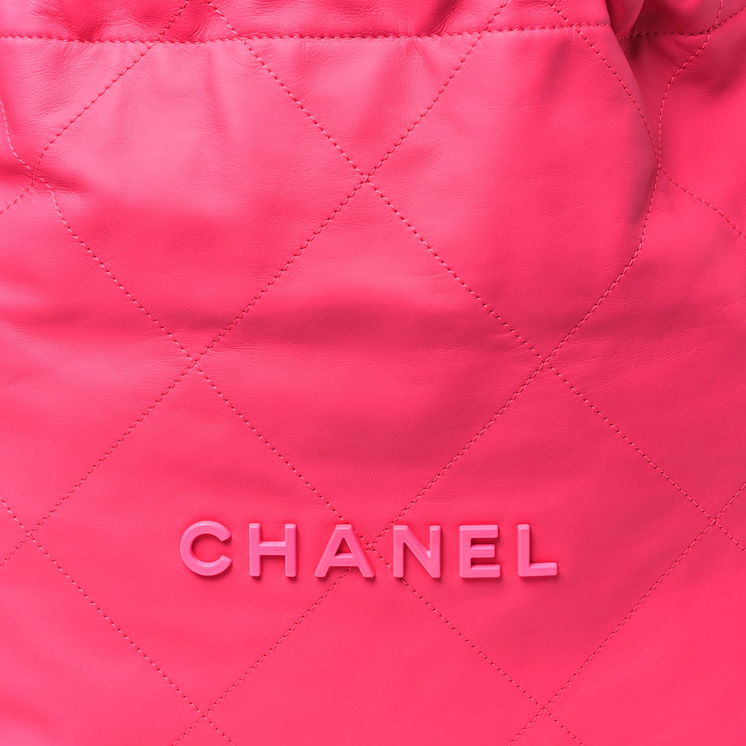 Chanel Matte Calfskin Quilted Monochrome Small Chanel 22 Fuchsia 9 of 11