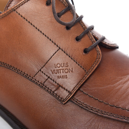 Louis Vuitton Calfskin Mens Derby Shoes 8.5 Brown 9 of 9