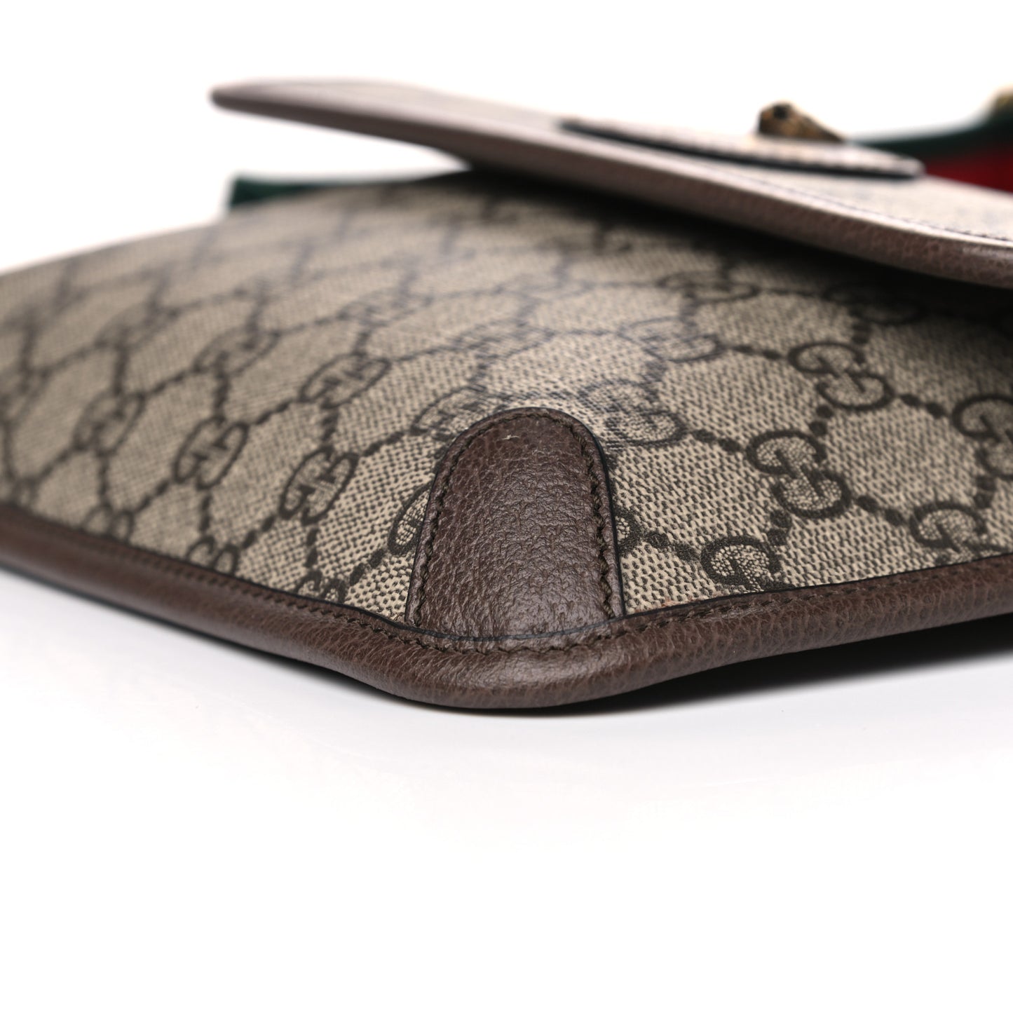 GG Supreme Monogram Neo Vintage Web Belt Bag Brown
