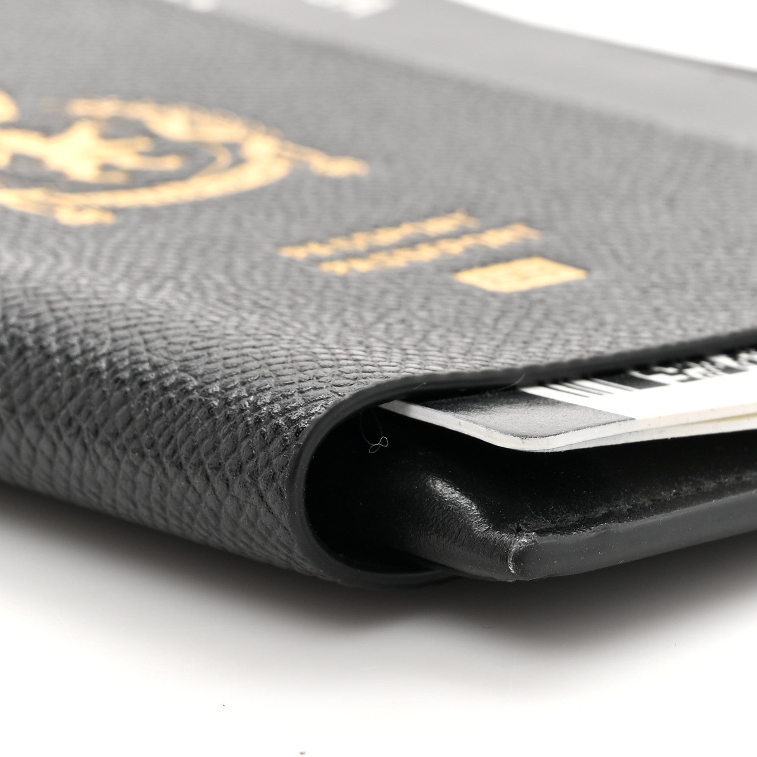 Balenciaga Textured Calfskin Passport Phone Holder Black 10 of 11