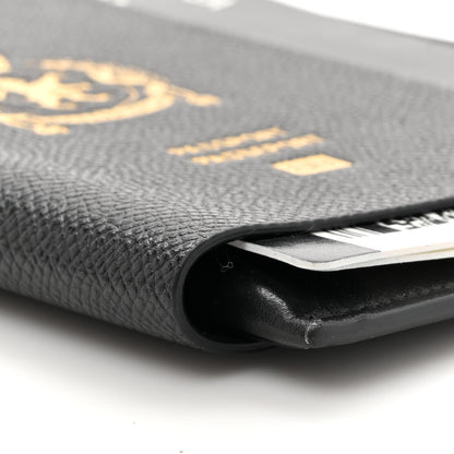 Balenciaga Textured Calfskin Passport Phone Holder Black 10 of 11