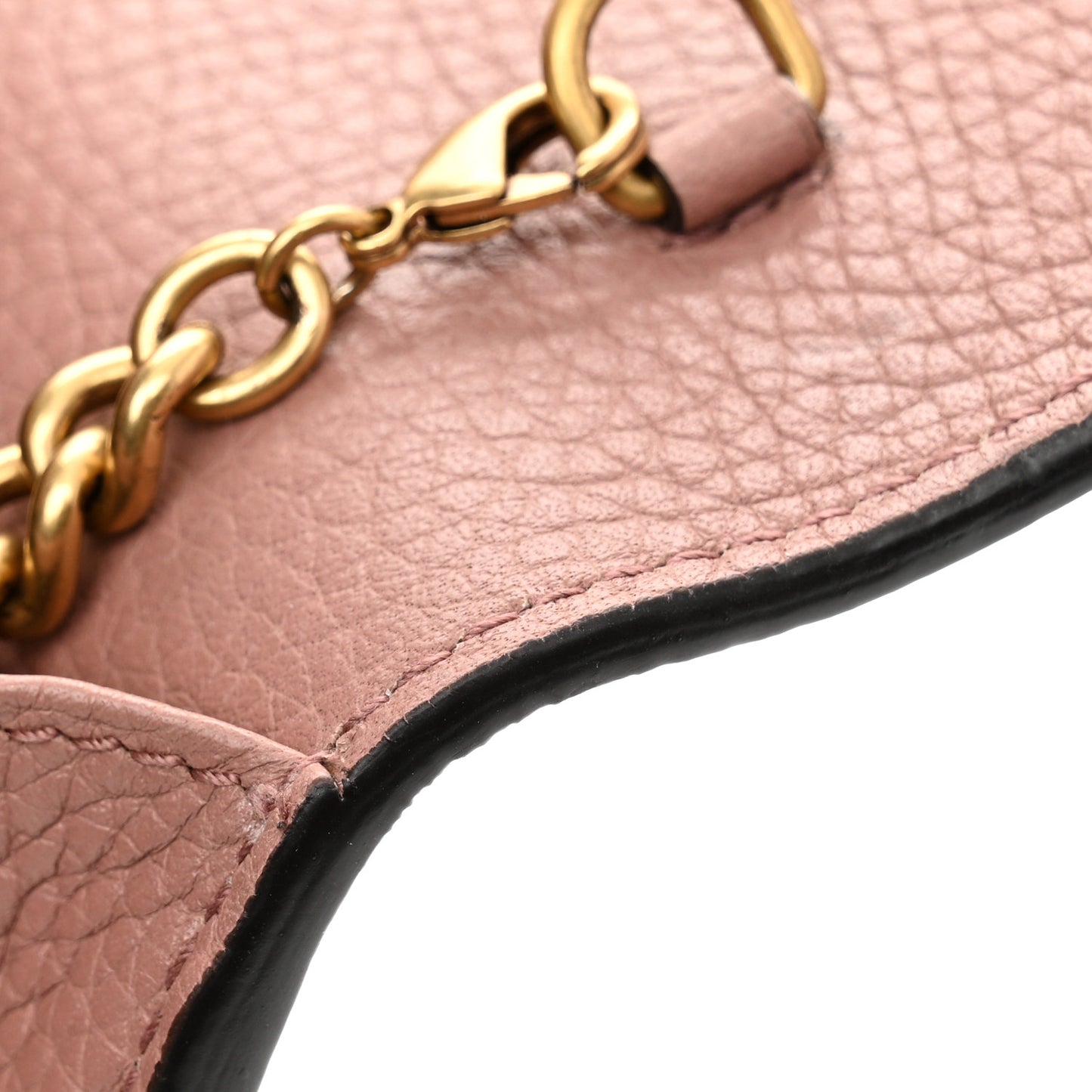 Cellarius Calfskin GG Marmont Chain Wallet Rosy Phard