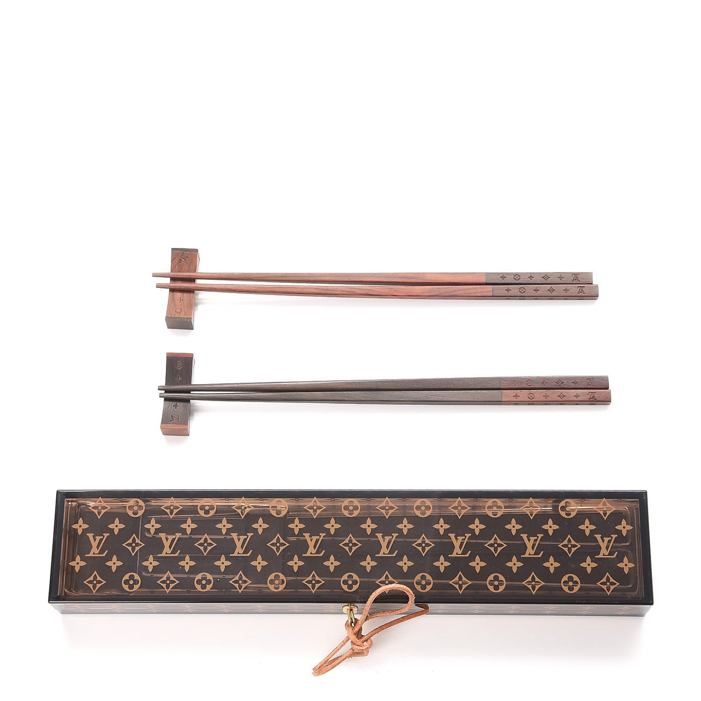Rosewood Monogram Chopsticks with Case