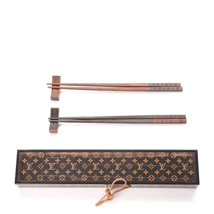 Louis Vuitton Rosewood Monogram Chopsticks with Case 1 of 8