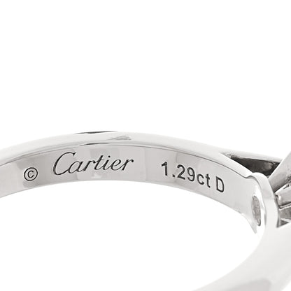 Cartier Platinum Diamond 1.29ct 1895 Solitaire Engagement Ring 52 6 6 of 7