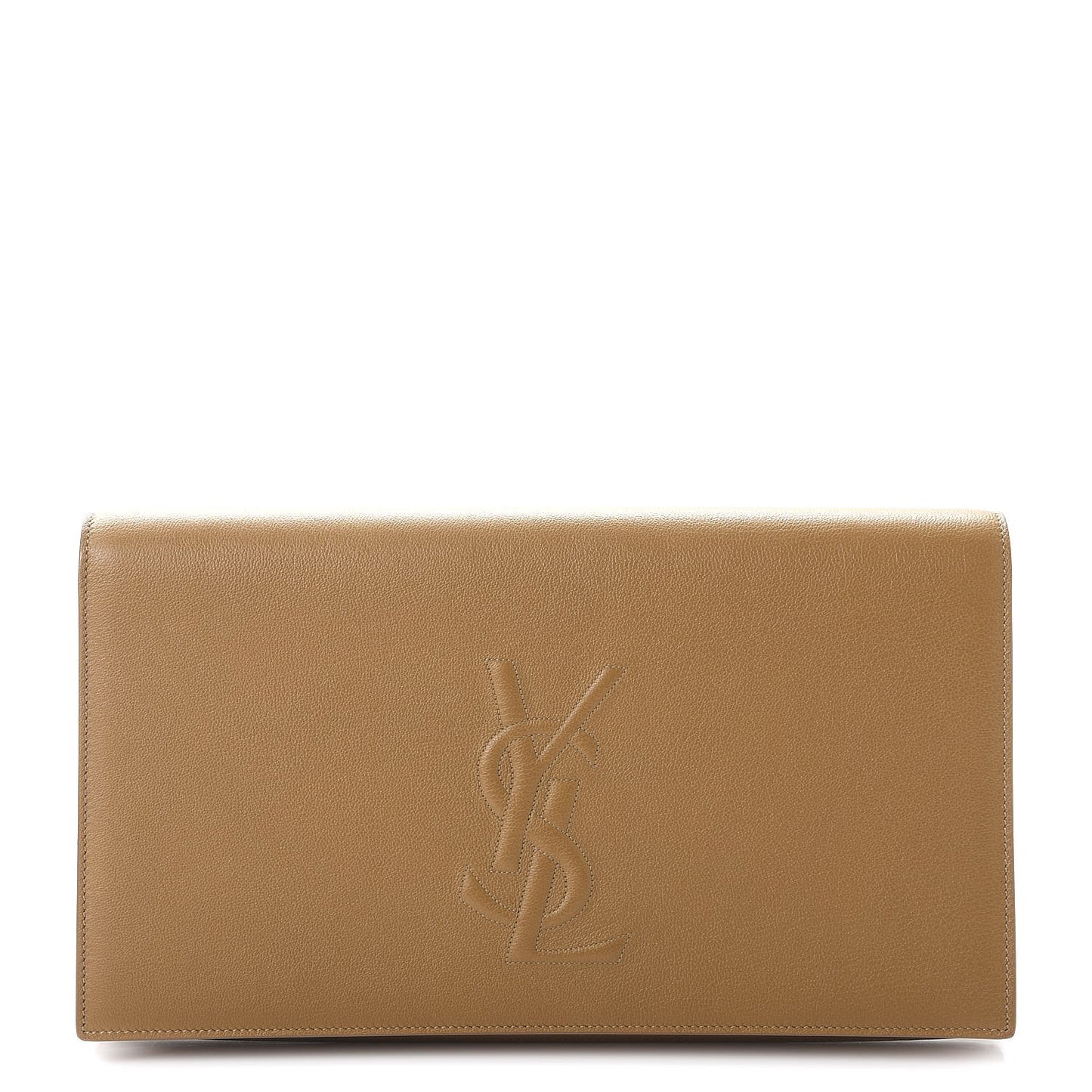 Calfskin Monogram Large Belle De Jour Clutch Beige