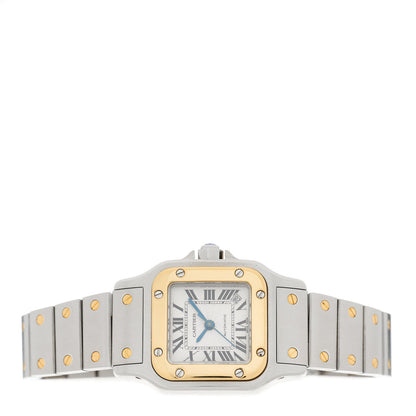 Cartier Stainless Steel 18K Yellow Gold 24mm Santos De Cartier Galbee Automatic Watch 2 of 4