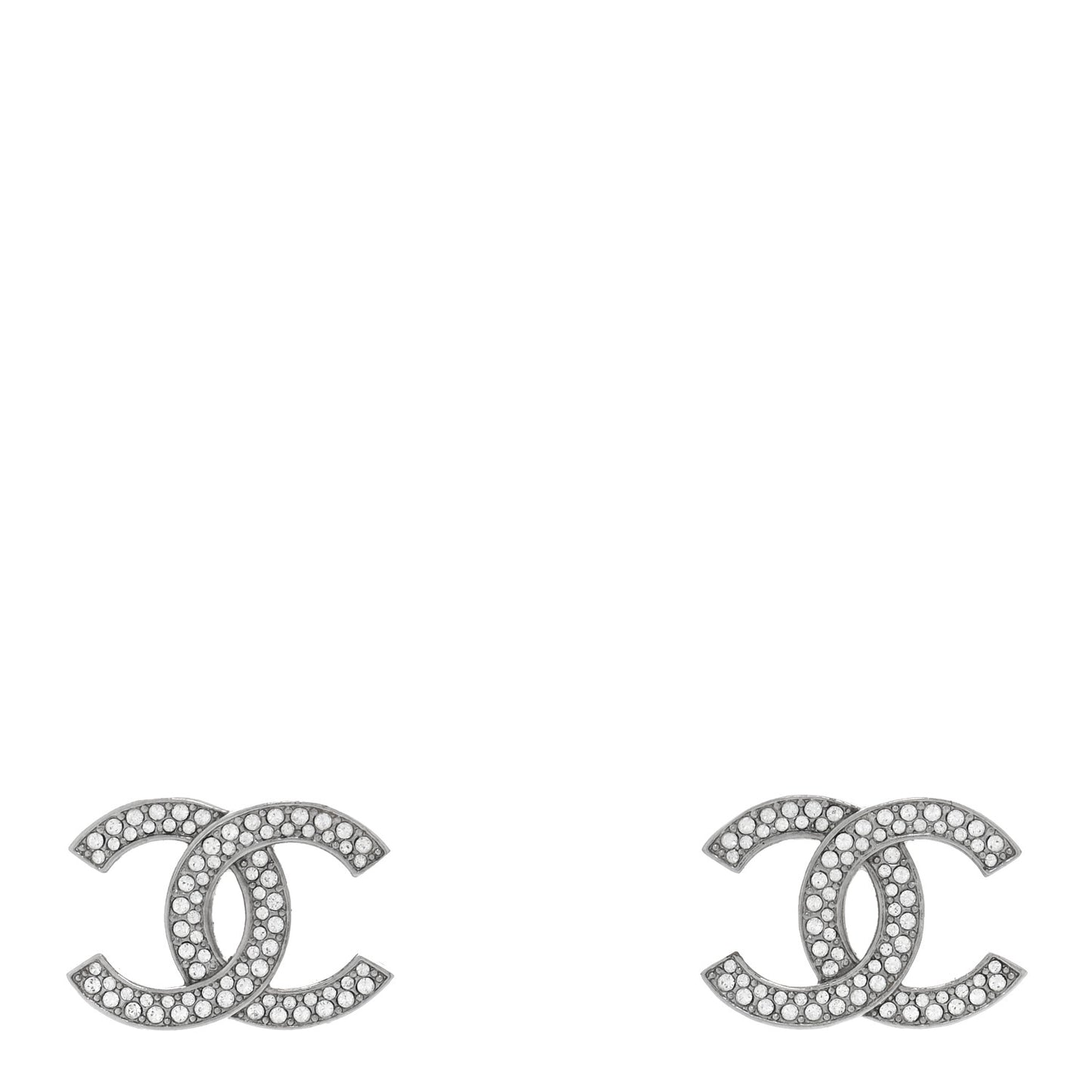 Crystal Palais Garnier CC Earrings Silver