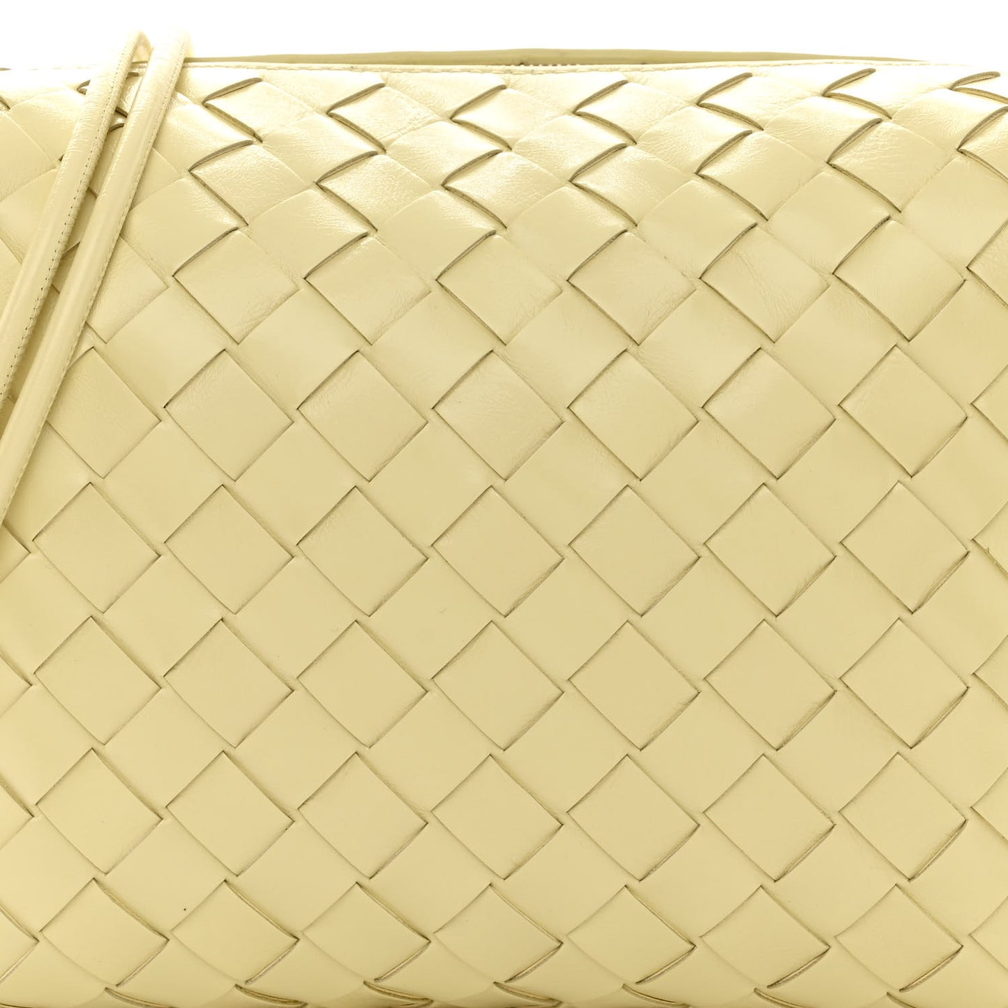 Nappa Intrecciato Metallic Knot Small Loop Crossbody Bag Ice Cream