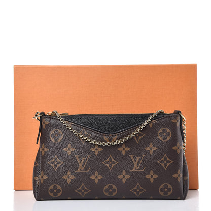 Louis Vuitton Monogram Pallas Clutch Black 9 of 9