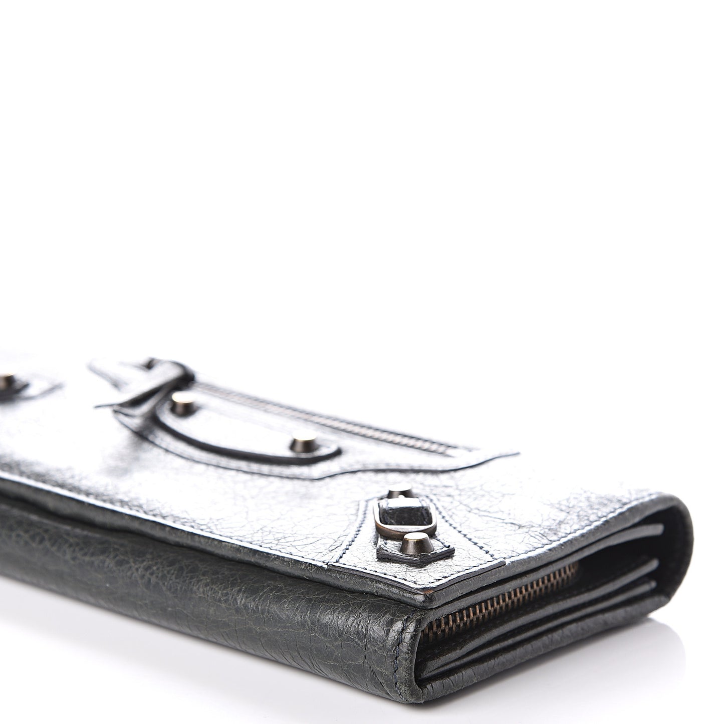 Agneau Classic Hardware Money Wallet Anthracite