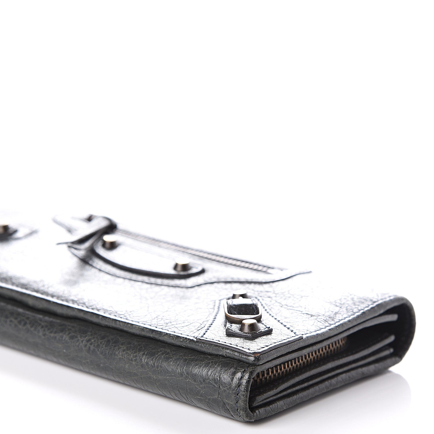 Balenciaga Agneau Classic Hardware Money Wallet Anthracite 8 of 8