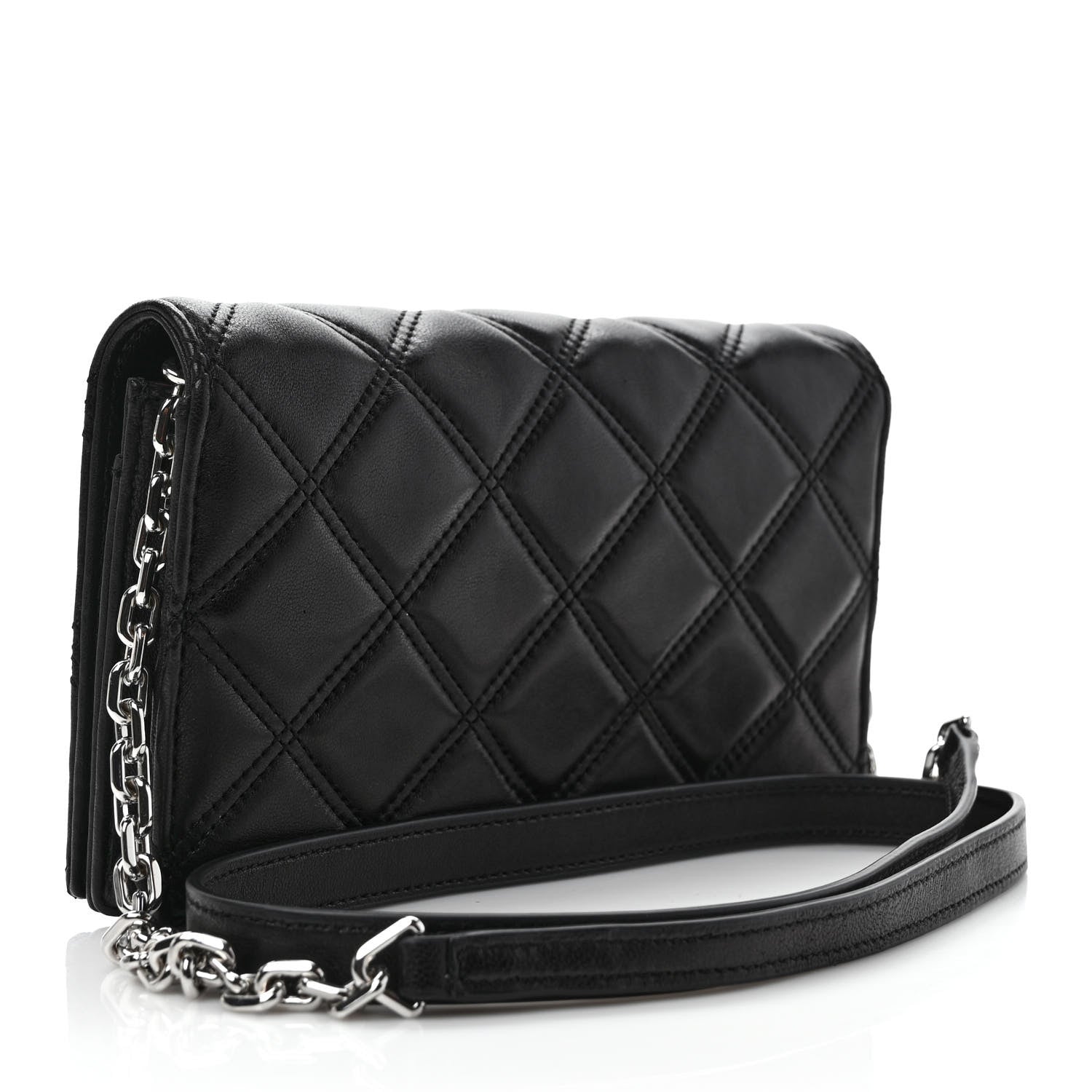 Marc Jacobs Calfskin Quilted Long Wallet Bag Black 3 of 10