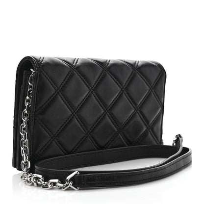 Marc Jacobs Calfskin Quilted Long Wallet Bag Black 3 of 10