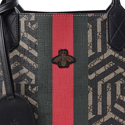 Gucci GG Supreme Monogram Caleido Web Medium Tote Beige Ebony 12 of 12