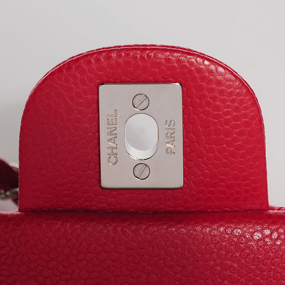 Chanel Caviar Quilted Mini Rectangular Flap Red 6 of 8