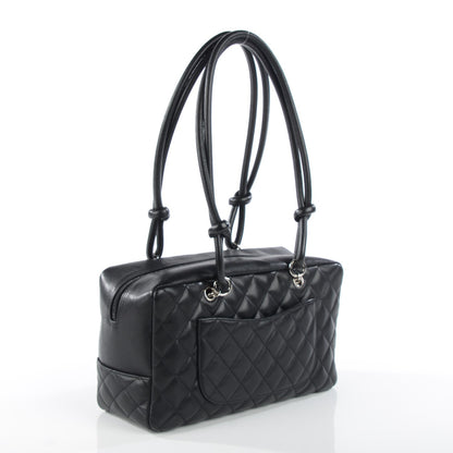 Chanel Calfskin Quilted Large Cambon Bowler Black 3 of 7