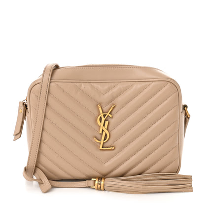 Saint Laurent Calfskin Matelasse Monogram Lou Camera Bag Dark Beige 1 of 13