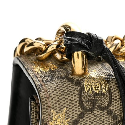 Gucci GG Supreme Monogram Bees Small Padlock Shoulder Bag Black 14 of 14