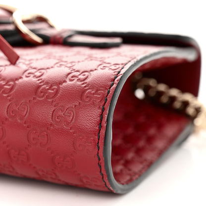 Gucci Soft Microguccissima Mini Emily Chain Shoulder Bag Rosso 10 of 10