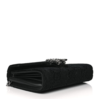 Gucci Velvet GG Monogram Mini Dionysus Chain Wallet Black 4 of 9