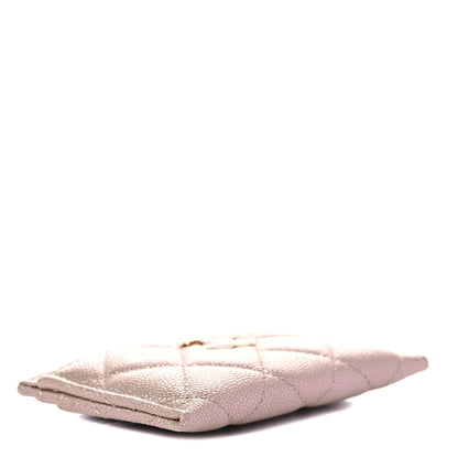 Chanel Iridescent Caviar Quilted Card Holder Beige 4 of 9