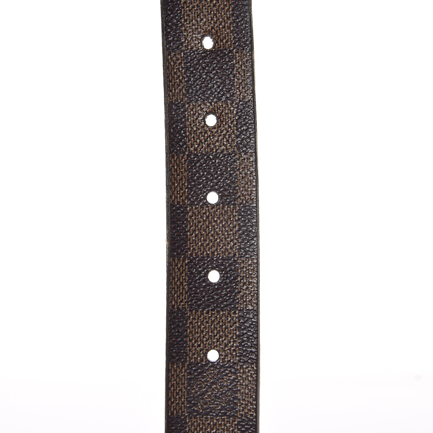 Louis Vuitton Damier Ebene LV Paris Buckle Belt 75 30 Silver 8 of 12