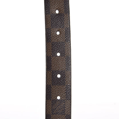 Louis Vuitton Damier Ebene LV Paris Buckle Belt 75 30 Silver 8 of 12