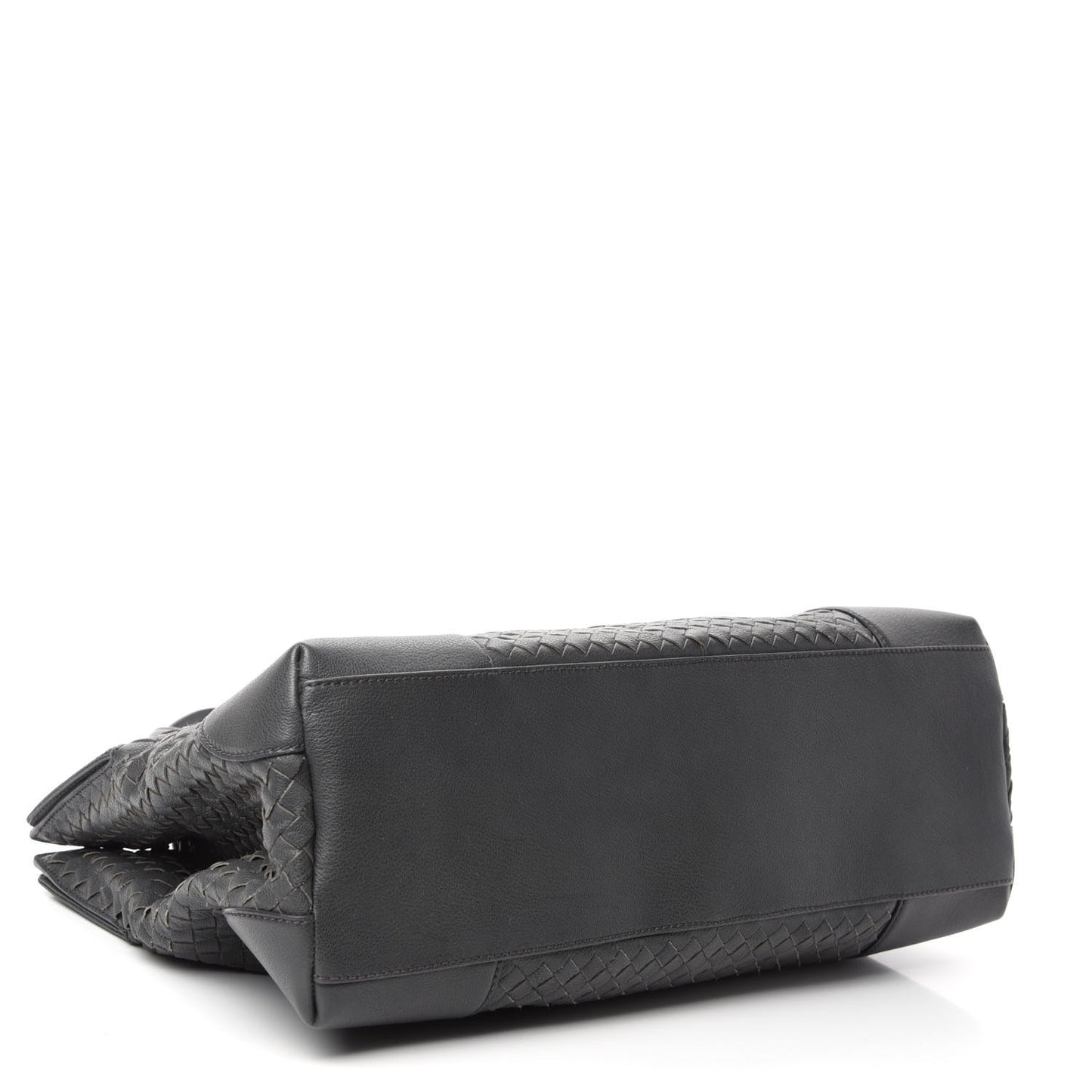 Nappa Intrecciato Large Top Handle Tote Grey