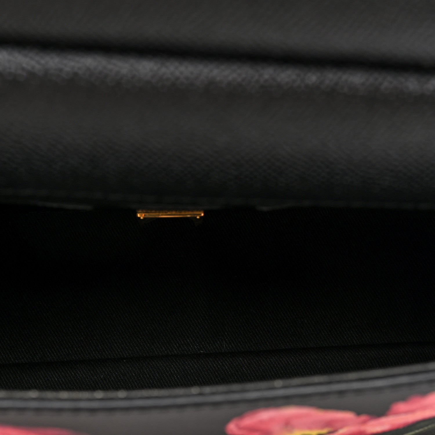 Dolce & Gabbana Dauphine Tulip Print Small Miss Sicily Satchel Black 5 of 9