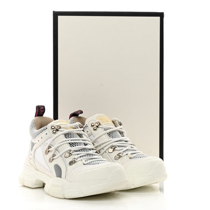 Gucci X SEGA Mesh Calfskin Suede Removable Crystals Womens Flashtrek Sneakers 38.5 Great White 14 of 14