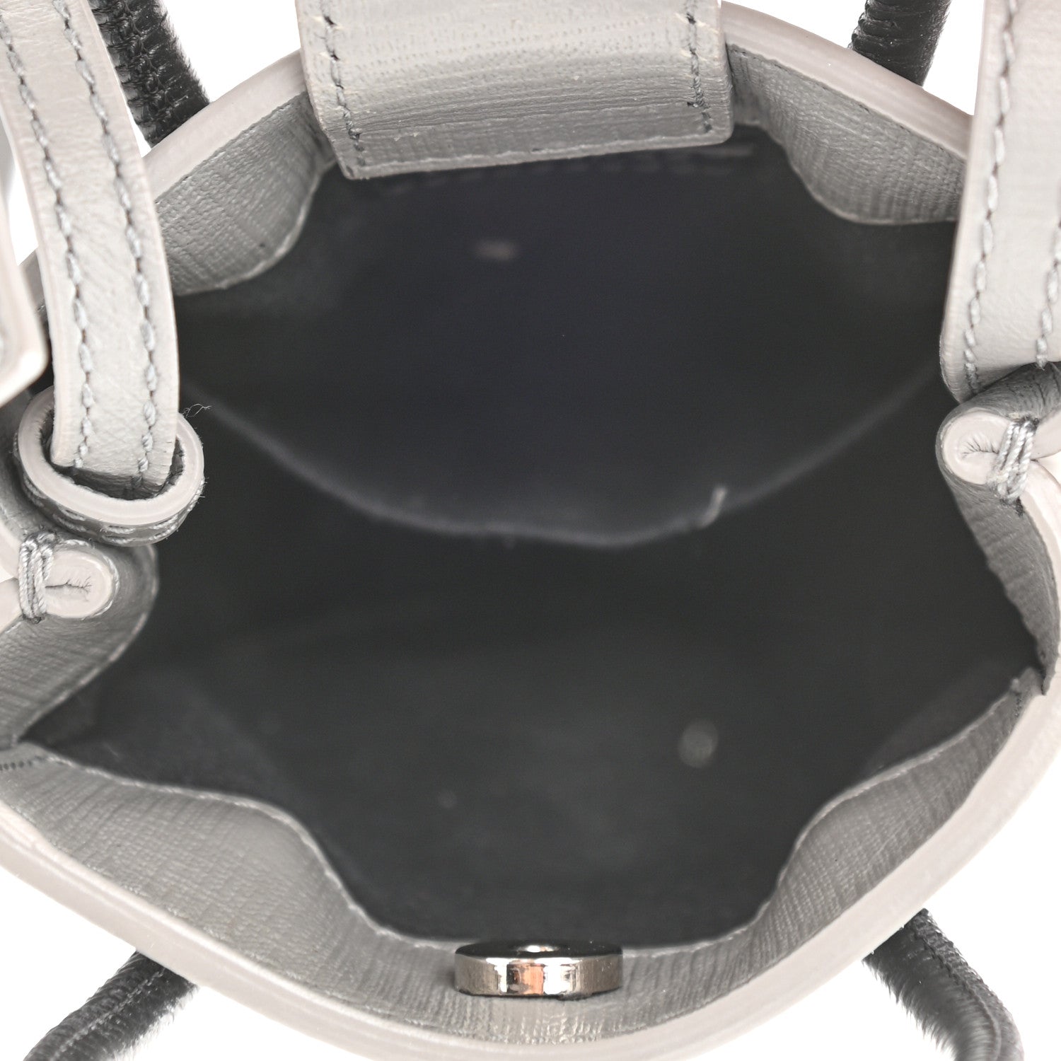 Balenciaga Squared Calfskin Logo Shopping Phone Holder Bag Balenciaga Grey 5 of 7