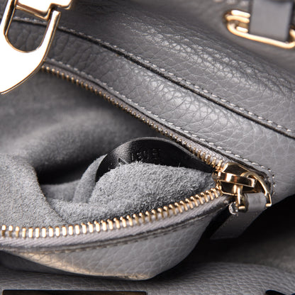 Valentino Garavani Grained Calfskin Small Rockstud Tote Grey 8 of 12