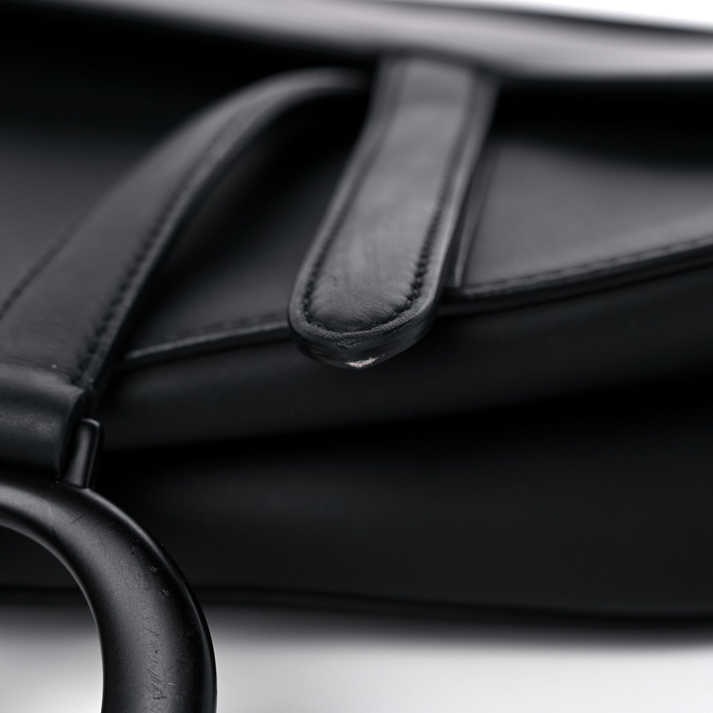 Ultra Matte Calfskin Saddle Bag Black