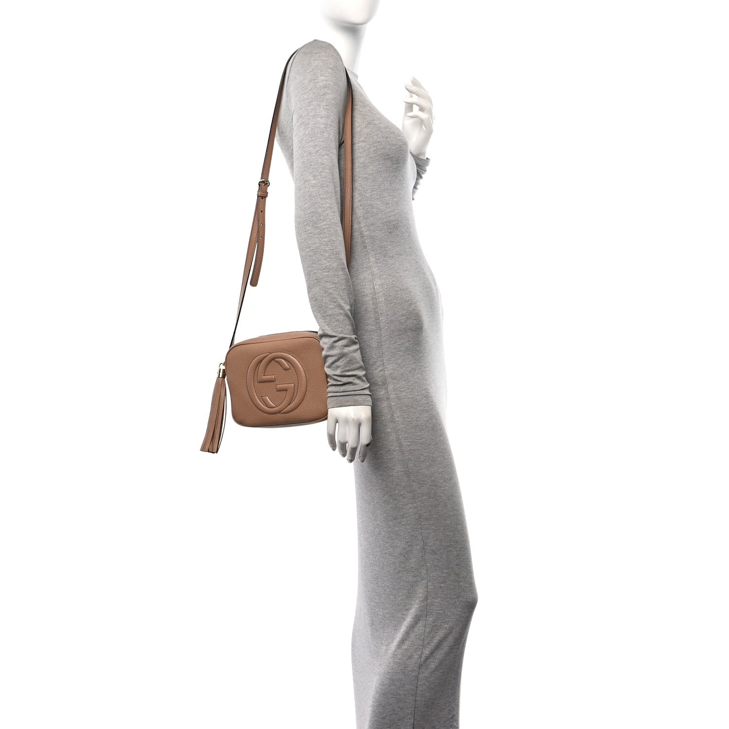 Gucci Pebbled Calfskin Small Soho Disco Bag Camelia 2 of 11