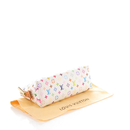 Louis Vuitton Monogram Multicolor Cosmetic Pouch White Litchi 4 of 7