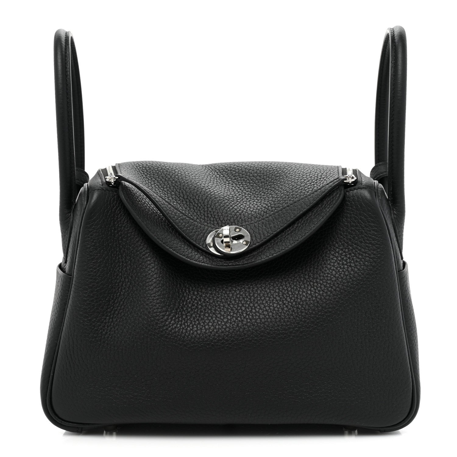 Hermes Taurillon Clemence Lindy 26 Black 1 of 8