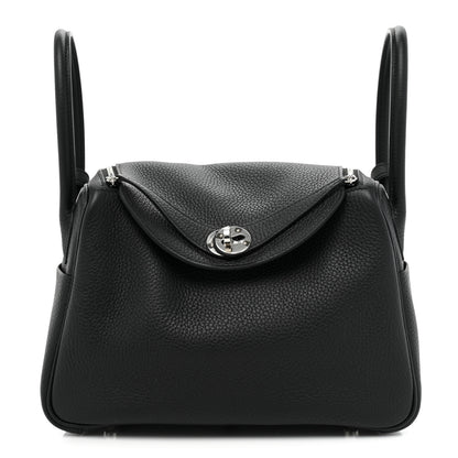 Hermes Taurillon Clemence Lindy 26 Black 1 of 8
